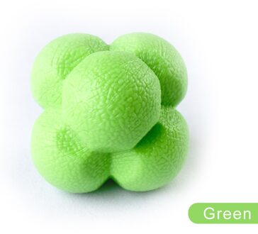 Silicagel Agile Gecoördineerd Reactie Oefening Fitness Training Bal 5.5Cm Zeshoekige Reactie Bal groen