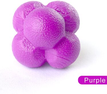 Silicagel Agile Gecoördineerd Reactie Oefening Fitness Training Bal 5.5Cm Zeshoekige Reactie Bal Paars