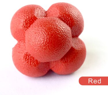 Silicagel Agile Gecoördineerd Reactie Oefening Fitness Training Bal 5.5Cm Zeshoekige Reactie Bal Rood