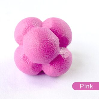 Silicagel Agile Gecoördineerd Reactie Oefening Fitness Training Bal 5.5Cm Zeshoekige Reactie Bal Roze