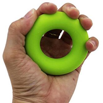 Silicagel Draagbare Hand Grip Aangrijpende Ring Carpaal Expander Vinger Trainer Grip Sterkte Revalidatie Pow Stress Ring Bal groen