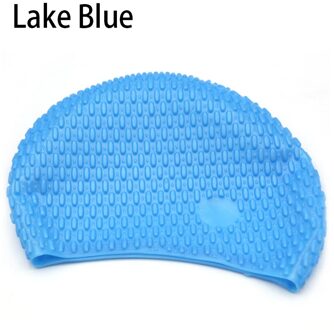 Silicagel Effen Kleur Badmuts Volwassen Waterdruppels Waterdicht meer blauw