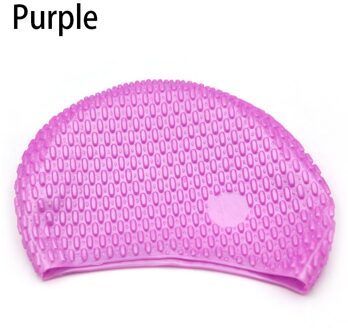 Silicagel Effen Kleur Badmuts Volwassen Waterdruppels Waterdicht Paars