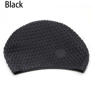 Silicagel Effen Kleur Badmuts Volwassen Waterdruppels Waterdicht zwart