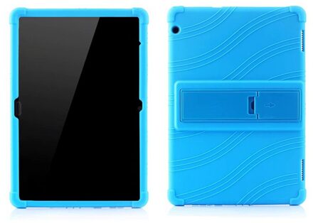 Silicon Case Voor Huawei Mediapad T5 AGS2-W09/L09/L03/W19 10.1 "Tablet Stand Cover Voor Huawei mediapad T5 10 Soft Case Blauw