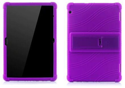 Silicon Case Voor Huawei Mediapad T5 AGS2-W09/L09/L03/W19 10.1 "Tablet Stand Cover Voor Huawei mediapad T5 10 Soft Case Paars