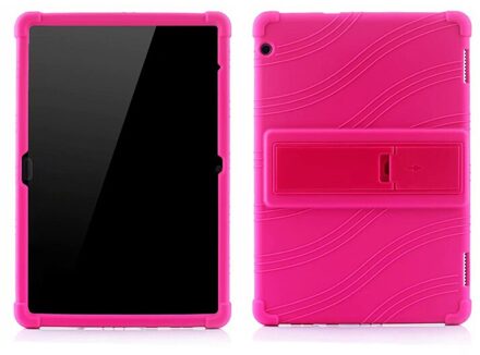 Silicon Case Voor Huawei Mediapad T5 AGS2-W09/L09/L03/W19 10.1 "Tablet Stand Cover Voor Huawei mediapad T5 10 Soft Case roos