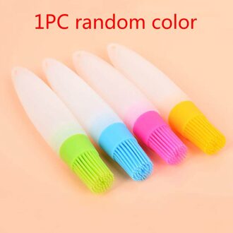 Silicon Olie Borstel Draagbare Fles Olie Borstel Bakken Barbecue Siliconen Borstel Siliconen Insmeerborstel Keuken Bakken Tool Willekeurige 1Pc