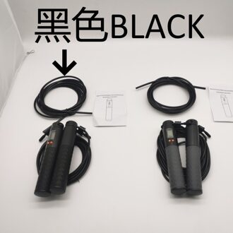 Silicon Rubber Handvat Springtouw Met Teller Digitale 4.8Mm Pvc Touw Gewichtsverlies Home Gym Fitness Product Smart zwart