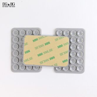 Silicon Rubber Sucker Cup Plastic Zuignap Non Slip Mat Mobiele Telefoon Houder Backed 3M Lijm Sucker Pad 3stk