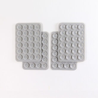 Silicon Rubber Sucker Cup Plastic Zuignap Non Slip Mat Mobiele Telefoon Houder Backed 3M Lijm Sucker Pad 4stk