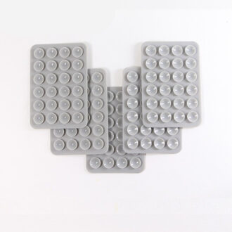 Silicon Rubber Sucker Cup Plastic Zuignap Non Slip Mat Mobiele Telefoon Houder Backed 3M Lijm Sucker Pad 5stk