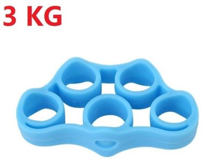 Silicon Sport Vinger Gripper Sterkte Trainer Resistance Handgreep Pols Brancard Vinger Expander Oefening Vinger Weerstand lucht blauw