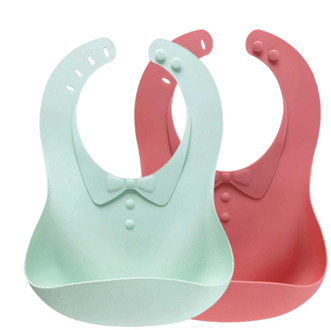 Silicone Adjustable Baby Drinking Eating Bibs Foldable Waterproof Anti-dirty Burp Cloths Newborn Feeding Apron