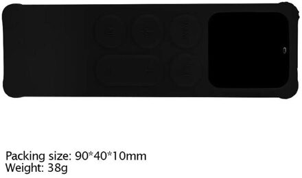 Silicone Anti-Dust Shockproof Beschermhoes Voor Apple Tv 4 Afstandsbediening Overeenstemming Met Ergonomisch Zachte zwart