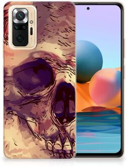 Silicone Back Case Xiaomi Redmi Note 10 Pro GSM Hoesje Skullhead