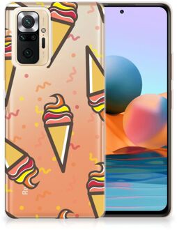 Silicone Back Case Xiaomi Redmi Note 10 Pro Hoesje Super als Cadeau voor Kleinzoon Icecream