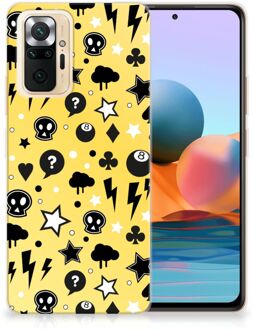 Silicone Back Cover Xiaomi Redmi Note 10 Pro Telefoon Hoesje Punk Yellow