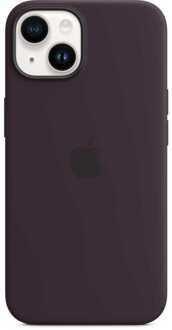 Silicone Backcover MagSafe voor de iPhone 14 - Elderberry Paars