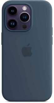 Silicone Backcover MagSafe voor de iPhone 14 Pro - Storm Blue Blauw