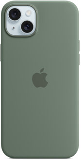 Silicone Backcover MagSafe voor de iPhone 15 Plus - Cypress Groen