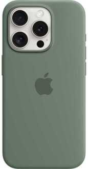 Silicone Backcover MagSafe voor de iPhone 15 Pro - Cypress Groen