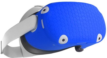 Silicone Beschermende Shell Front Cover Voor Oculus Quest 2 Vr Headset Accessoires Vr Helm Beschermende Front Cover Blauw