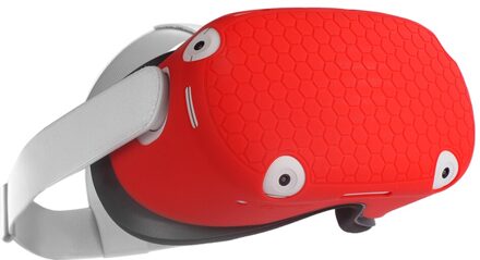 Silicone Beschermende Shell Front Cover Voor Oculus Quest 2 Vr Headset Accessoires Vr Helm Beschermende Front Cover rood