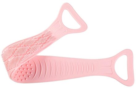 Silicone Borstels Bad Handdoeken Wrijven Terug Modder Peeling Body Massage Douche Magic Borstel Flexibele Scrubber Huid Reinigen roze