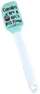 Silicone Boter Koken Schraper Gedrukte Patronen Non Stick Cookie Pastry Schraper Taart Bakken Spatel Keuken Gereedschap blauw