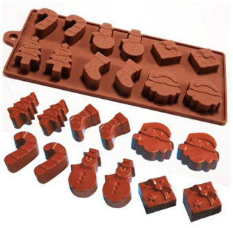 Silicone Cake moulds Christmas Silicone Cake Decorating Ice Mould Candy Cookies Chocolate Baking Mold Tray Decorating Molds #25
