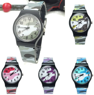 Silicone Camouflage Children Watch Quartz Wristwatch Student Watch kids Relogio Infantil Clock Gift For Girls Boy