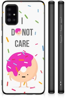 Silicone Case Samsung Galaxy A51 Smartphone Hoesje met Zwarte rand Donut