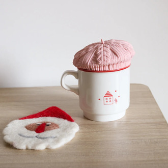 Silicone Coffee Mug Lid Beret Drinking Cup Cover Warm Water Cup Lid Heat Resistant Tea Cover Chirstmas Gift