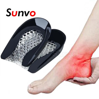 Silicone Gel Heel Pad for Shock Absorption Plantar Fasciitis Pain Relief Foot Care Insert Insole Height Increase Cup Cushion Pad