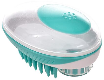 Silicone Honden Katten Douche Borstel Hond Bad Borstel Kam Pet Spa Massage Borstel Zachte Silicone Honden Katten Douche Haar kam # 0803LJC groen