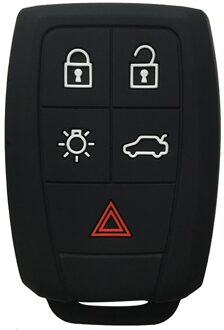 Silicone Key Cover Voor Volvo Xc90 V50 S40 C70 S60 D5 C30 Key Case Funda Llaves Auto Klep Sleutelhanger afstandsbediening Sleutels Houder zwart