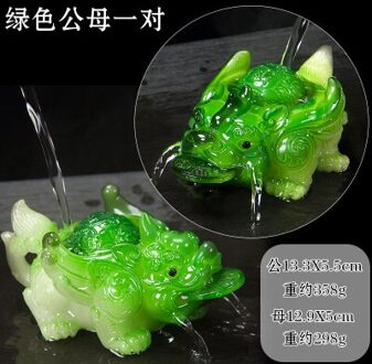 Silicone Kleurverandering Thee Huisdier Kung Fu Thee Lade Accessoires Brave Troop Ambachten Decoratieve 2 stk groen