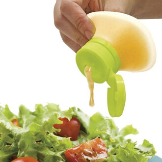Silicone Knijpfles Plastic Salade Dressing Squeeze Fles Kruiderij Dispenser Ketchup Mosterd 7.5X6X5.5Cm #19815