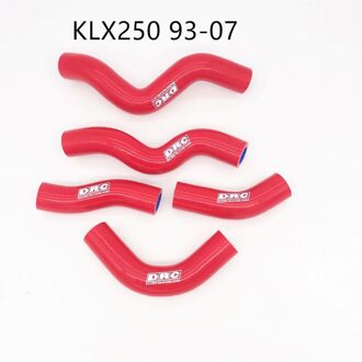 Silicone Koelvloeistof Slang Kit Voor Kawasaki KLX250 Klx 250 1993-2007 Rood