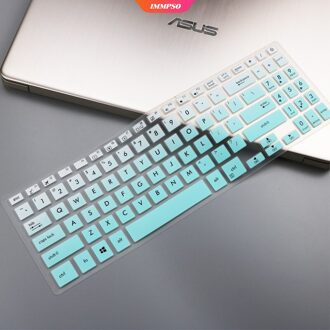 Silicone Laptop Keyboard Cover Protector Skin Voor Asus YX560UD X507 15.6 Inch Notebook Beschermende Film Protector Sticker Lightblue