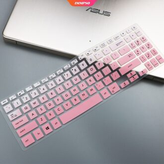 Silicone Laptop Keyboard Cover Protector Skin Voor Asus YX560UD X507 15.6 Inch Notebook Beschermende Film Protector Sticker Lightpink