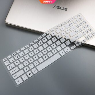 Silicone Laptop Keyboard Cover Protector Skin Voor Asus YX560UD X507 15.6 Inch Notebook Beschermende Film Protector Sticker wit