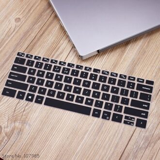 Silicone Laptop Keyboard Cover Protector Voor Dell XPS13 Xps 13 9310 9300 13.3 " / Dell Xps 15 9500 XPS15 15.6 Inch zwart