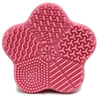 Silicone Make Brush Cleaner Pad Foundation Borstel Make Up Wassen Gel Cleaning Mat Make-Up Borstel Board Tool Rood