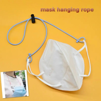 Silicone Mask Hanging Rope Disposable Face Mask Lanyard Anti-lost Mask Extensible Rope Adjustable Traceless Ear Hanging Rope