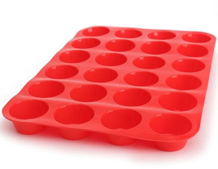 Silicone Mold Cake 24 Holte Mini Muffin Siliconen Zeep Cookies Cupcake Bakvormen Pan Tray Decorating Gereedschap Mould Moule