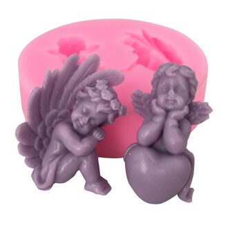 Silicone Mold Heart-Shape Angel Handwerk Zeep Mold Diy Bakken Tools Voor Cake Fondant Chocolade Mak