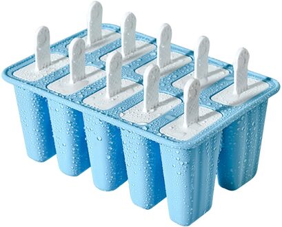 Silicone Mold Popsicle Mallen 10 Stuks Siliconen Ijs Mallen Lade Bakvorm Herbruikbare Release Ice Cube Maker Ijs mold 01