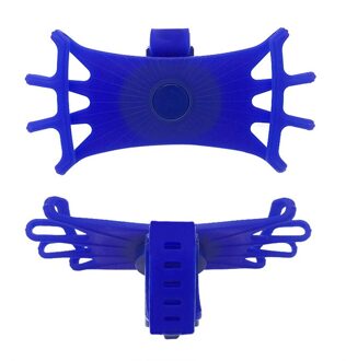 Silicone Motorcycle Fietsstuur Telefoon Houder voor 4-6.3In Telefoon Schokbestendig Verstelbare Beugel Motorfiets Accessoires blauw